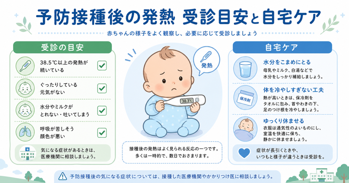 予防接種後の発熱に焦るママへ｜医師が教える受診目安と自宅ケア