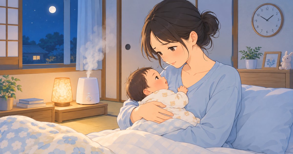 RSウイルス感染の赤ちゃん、呼吸が苦しそうな夜の見極め方